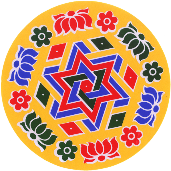 Mandala, round colorful motif